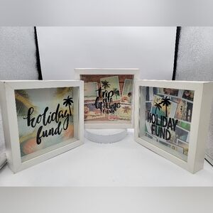 ✨ Travel Savings Shadow Box Frames | Holiday Fund | Set of 3 ✨